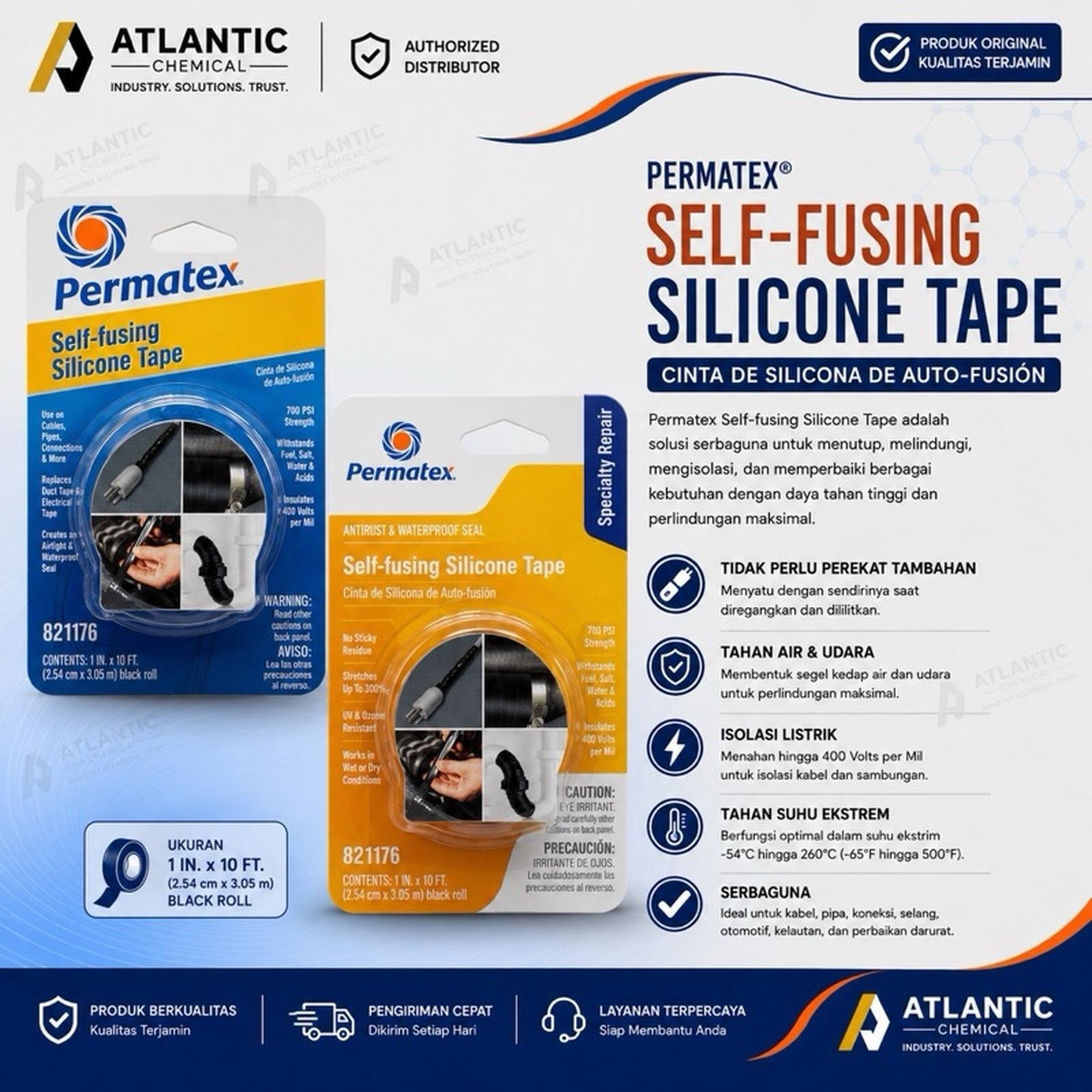 PERMATEX SELF FUSING SILICONE TAPE 10 FT