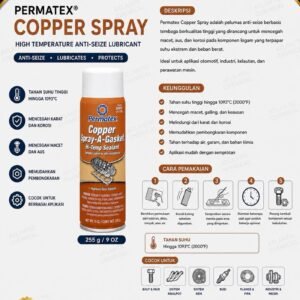 PERMATEX COOPER SPRAY A GASKER HIGH TEMP SEALANT