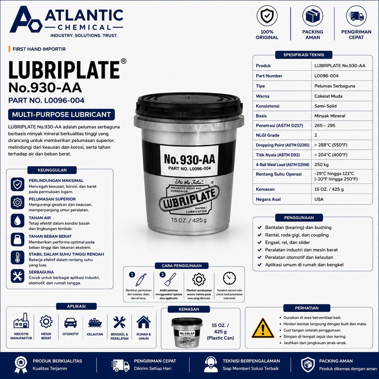 LUBRIPLATE 930 AA MULTI PURPOSE LUB