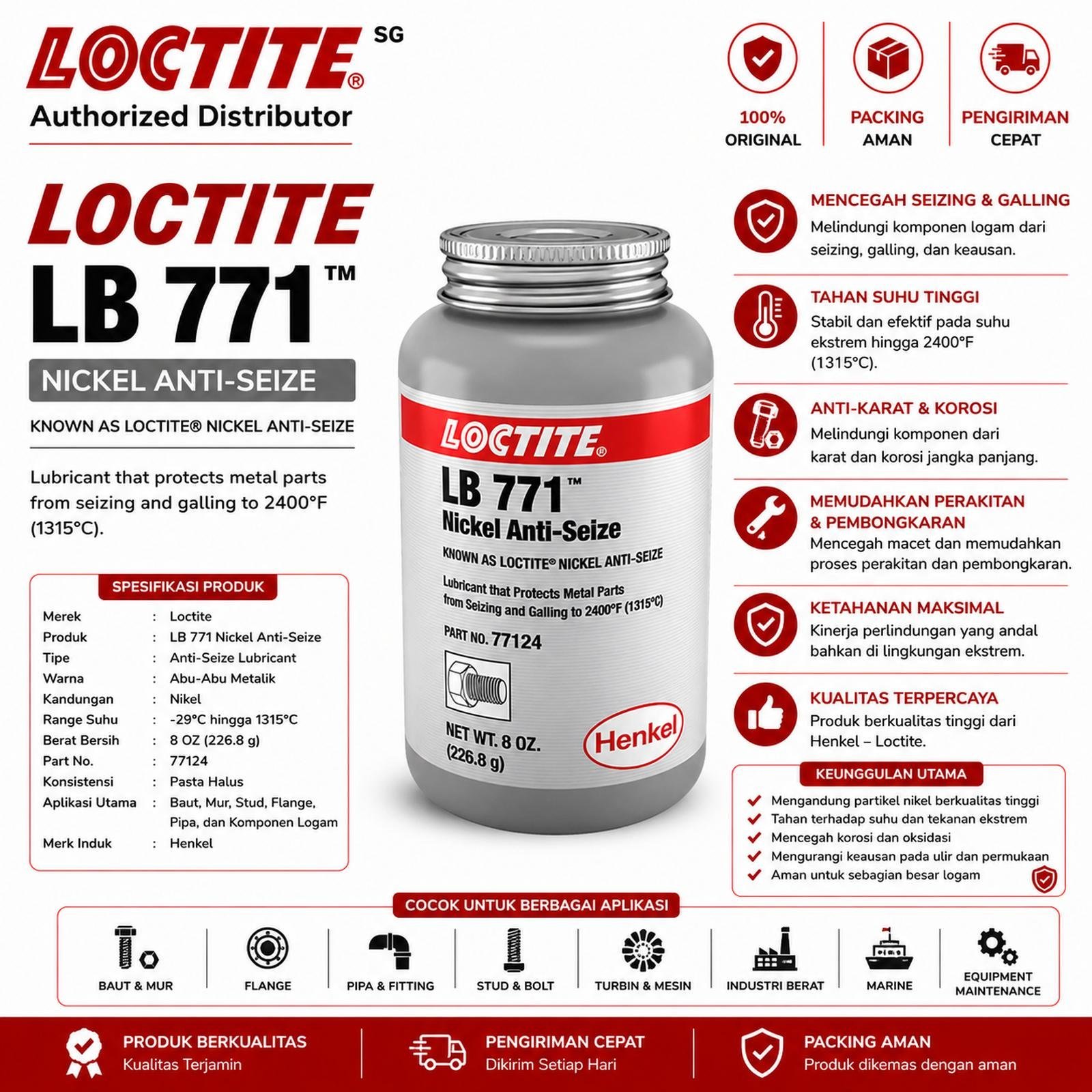 LOCTITE LB 771 NICKLE ANTI SEIZE
