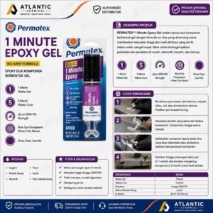 PERMATEX 1 MINUTE EPOXY GEL NO DRIP FORMULA